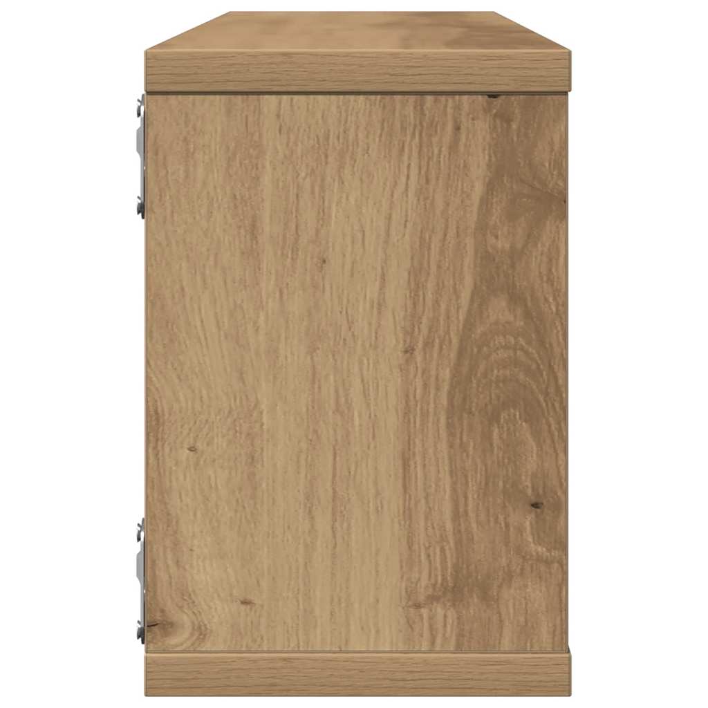 Prateleiras parede cubo 4 pcs deriv. madeira carvalho artisiano