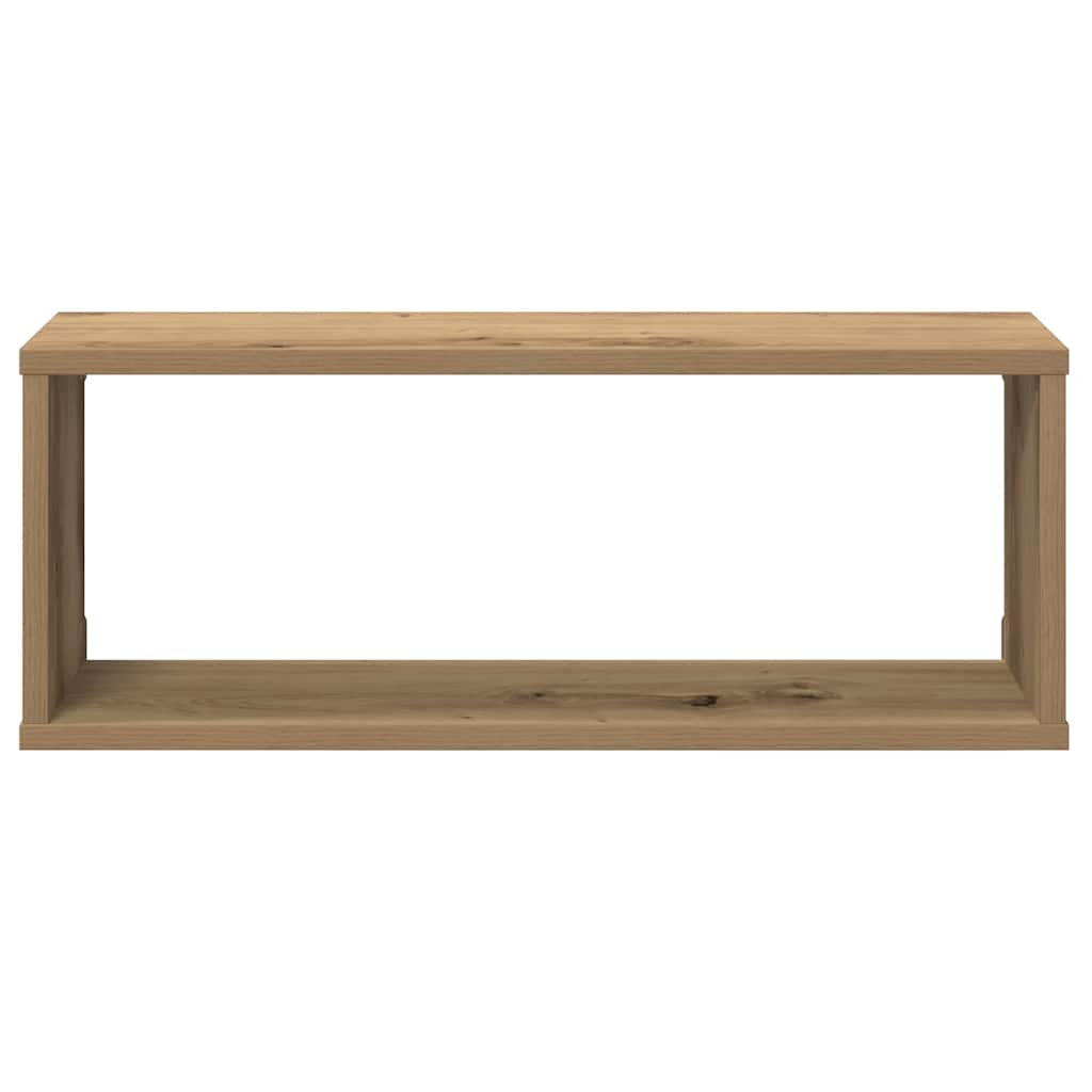 Prateleiras parede cubo 6 pcs deriv. madeira carvalho artisiano