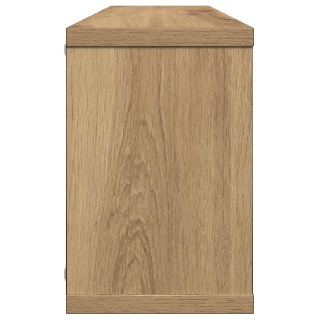 Prateleiras parede cubo 6 pcs deriv. madeira carvalho artisiano