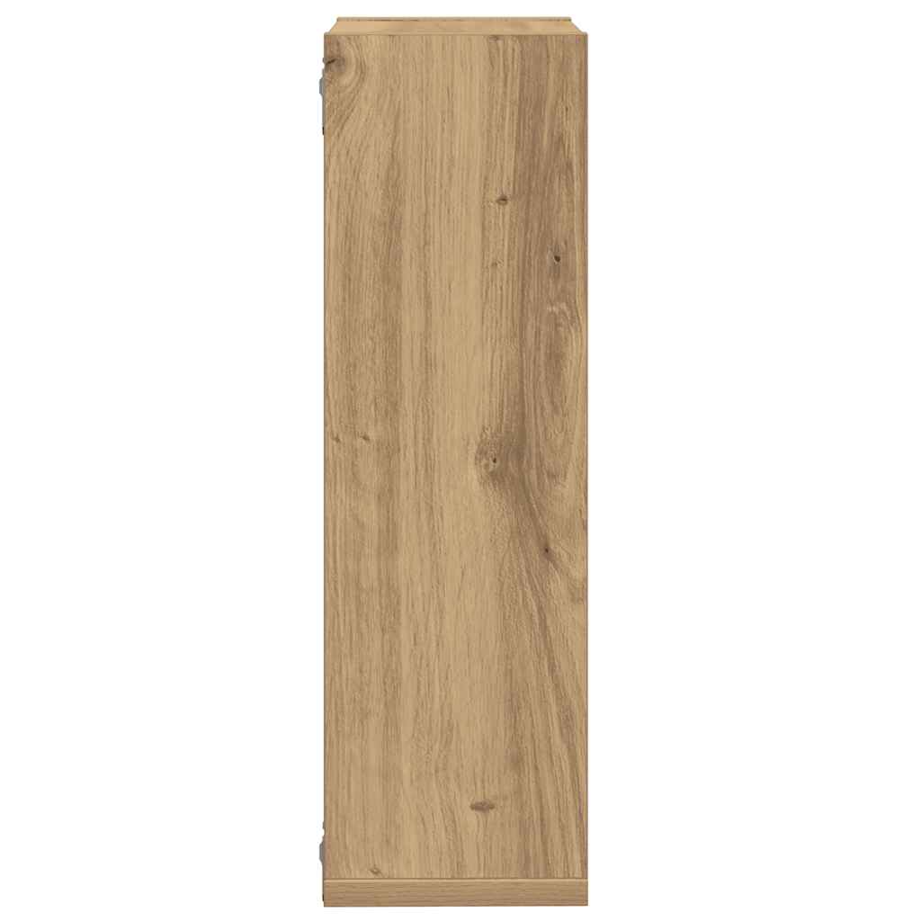 Prateleiras cubo 2 pcs derivados de madeira carvalho artisiano