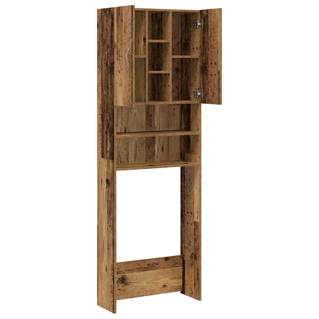 Armário máquina de lavar roupa 64x25,5x190 cm madeira velha