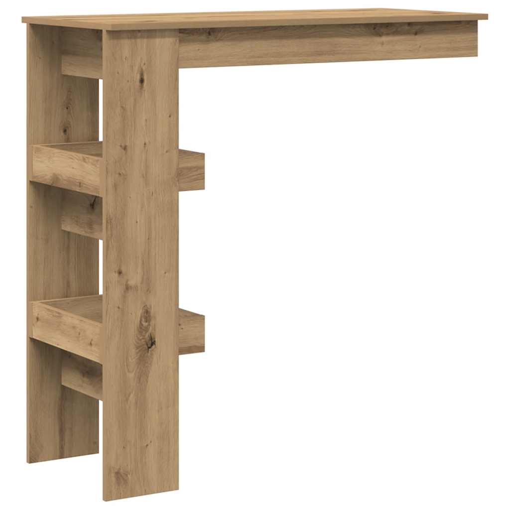 Mesa alta de parede carvalho artesanal 102x45x103,5 cm
