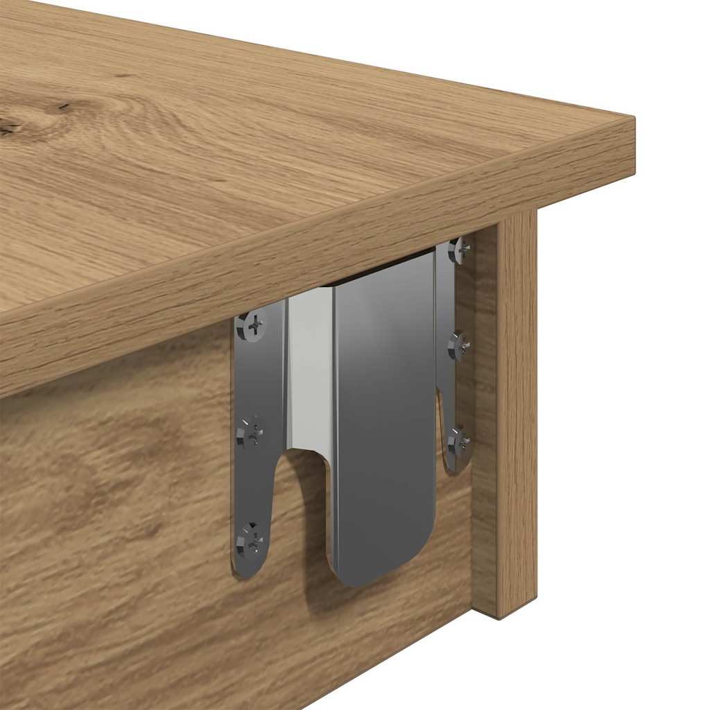 Mesa alta de parede carvalho artesanal 102x45x103,5 cm
