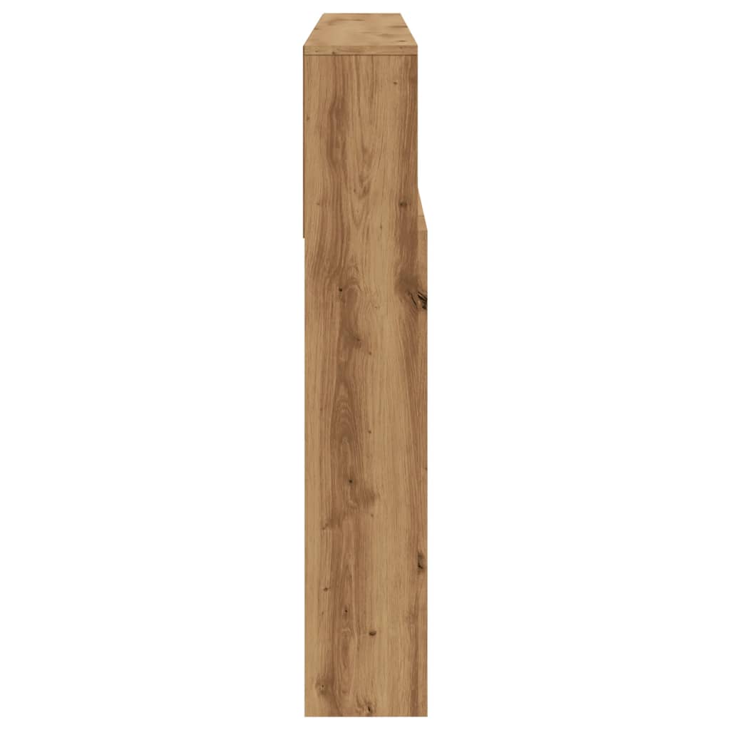 Cabeceira de cama em carvalho artesanal 180x19x103,5 cm, madeira de engenharia
