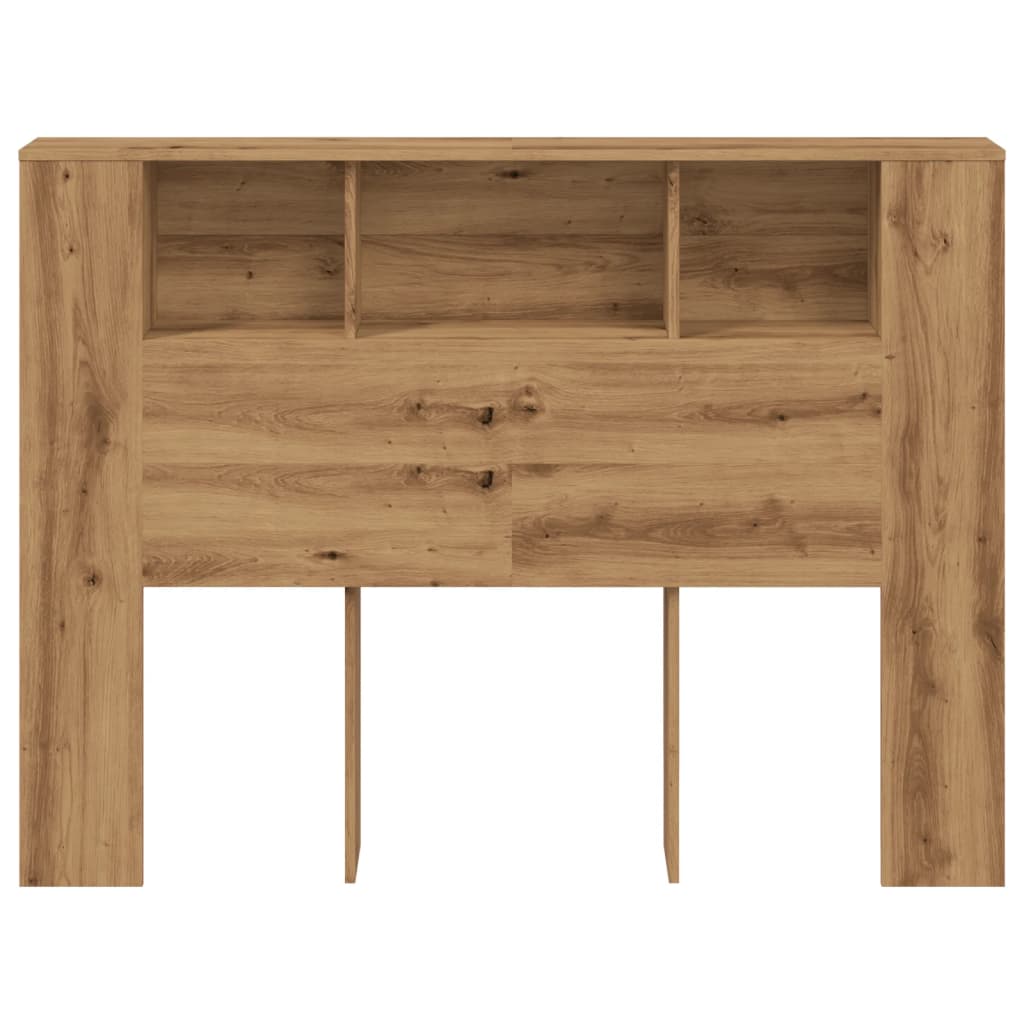 Cabeceira de cama em carvalho artesanal 140x18,5x102,5 cm, madeira de engenharia