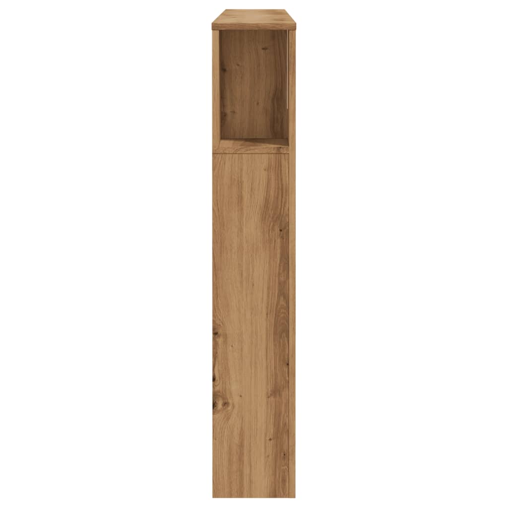 Cabeceira de cama em carvalho artesanal 140x18,5x102,5 cm, madeira de engenharia