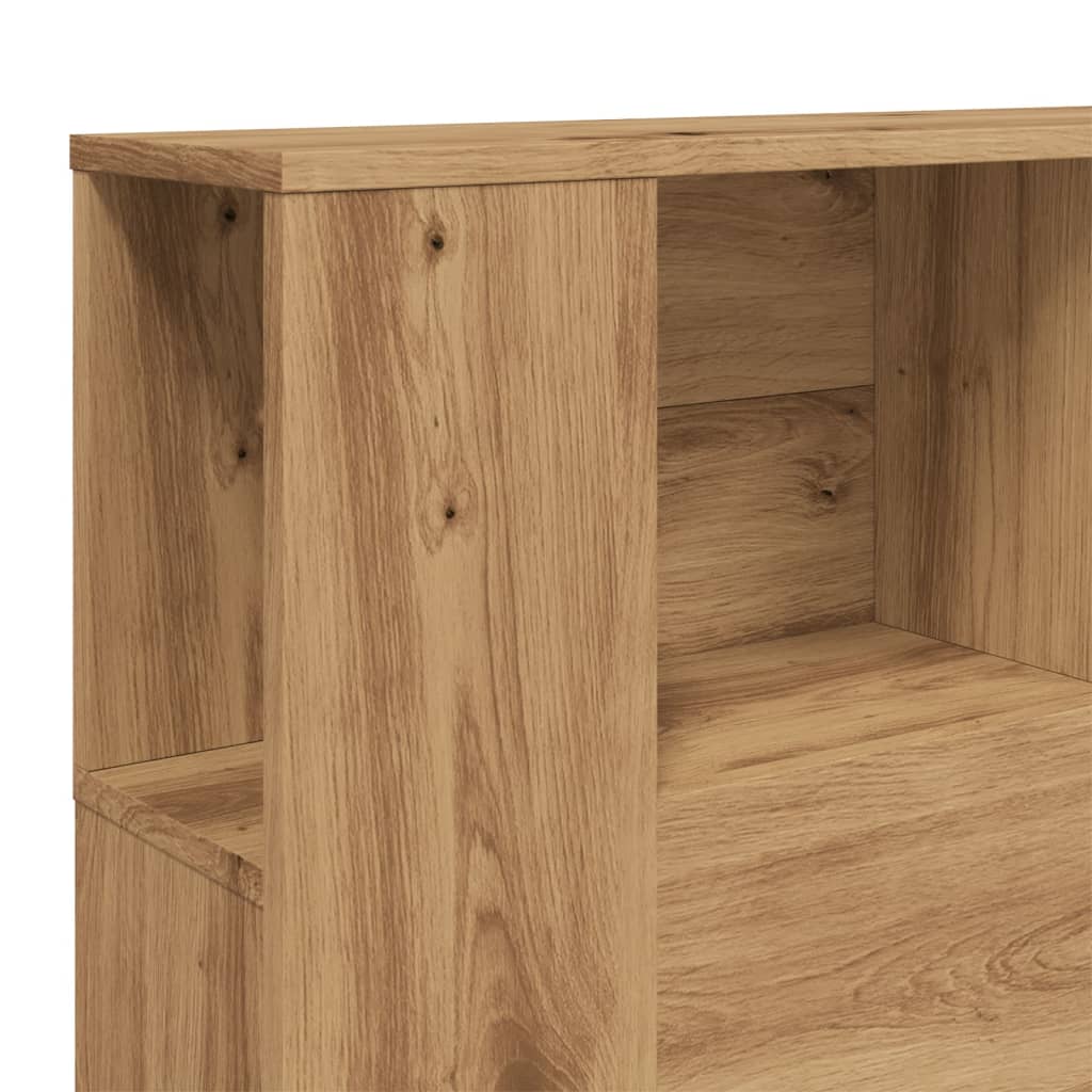 Cabeceira de cama em carvalho artesanal 140x18,5x102,5 cm, madeira de engenharia