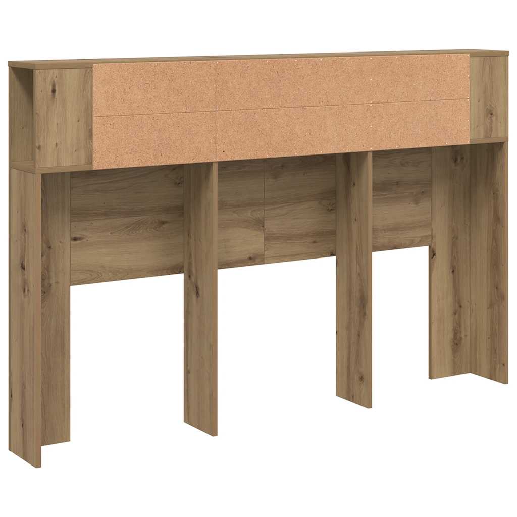 Cabeceira de cama em carvalho artesanal 160x18,5x103,5 cm, madeira de engenharia