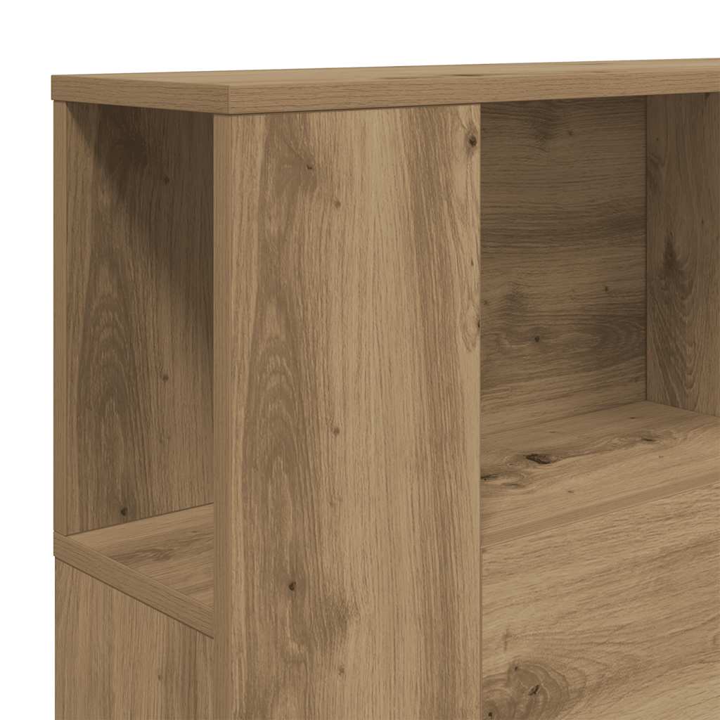 Cabeceira de cama em carvalho artesanal 160x18,5x103,5 cm, madeira de engenharia
