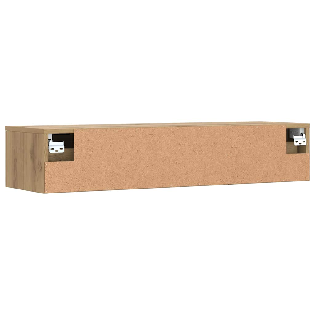 Armário parede 102x30x20cm derivados madeira carvalho artisiano