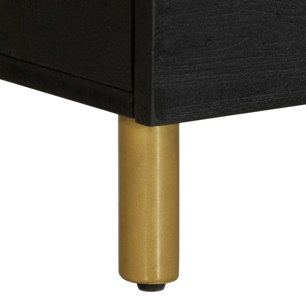 Mesa de cabeceira 40x33x46 cm madeira de mangueira maciça preto