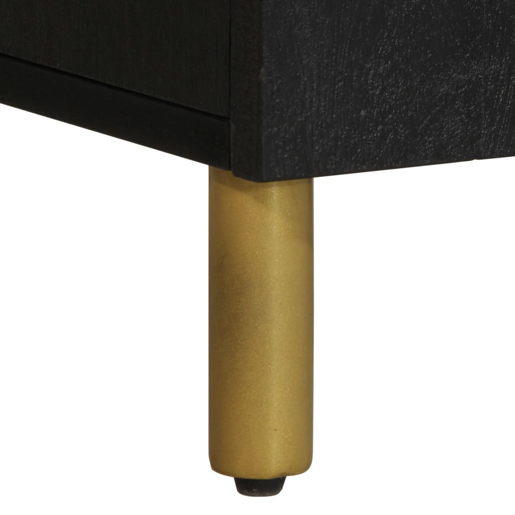 Móvel de TV de derivados de madeira preto 105x33x46 cm