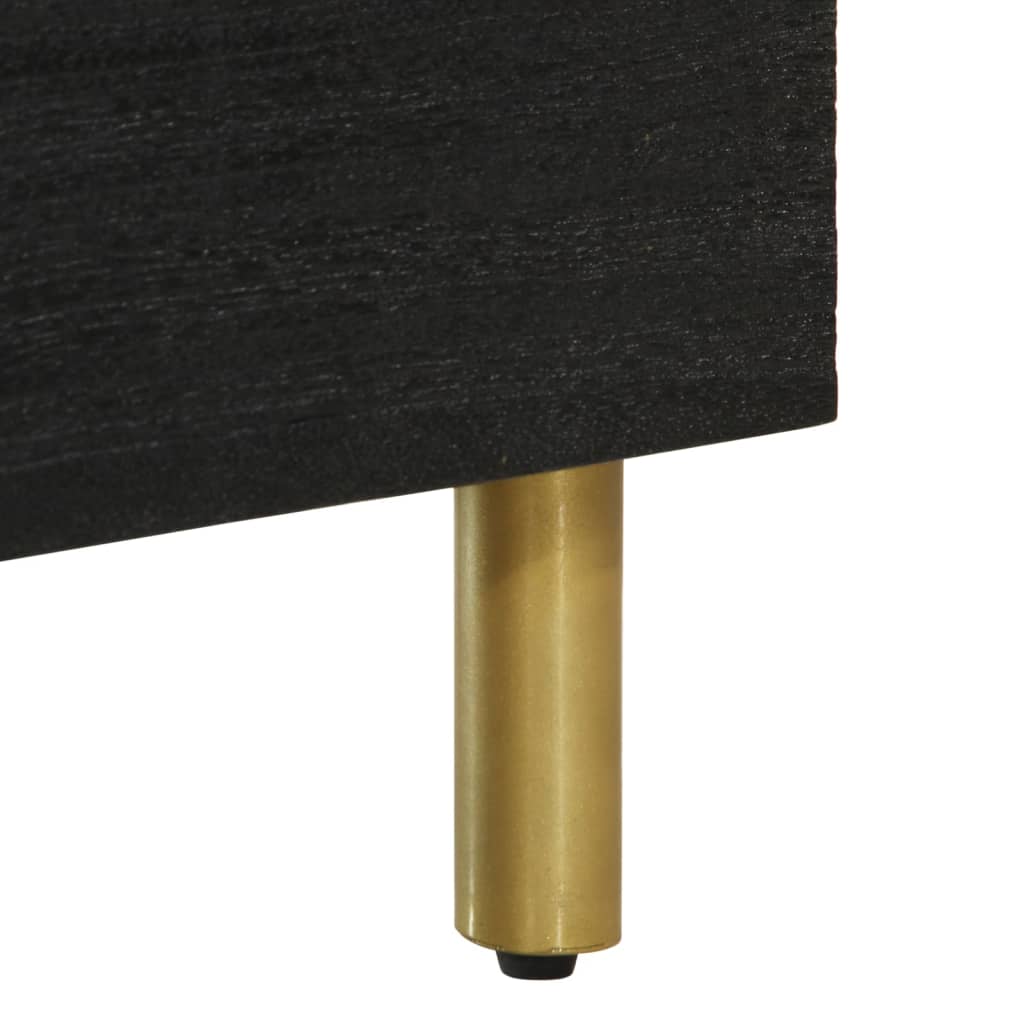 Móvel de TV de derivados de madeira preto 70x33x46 cm