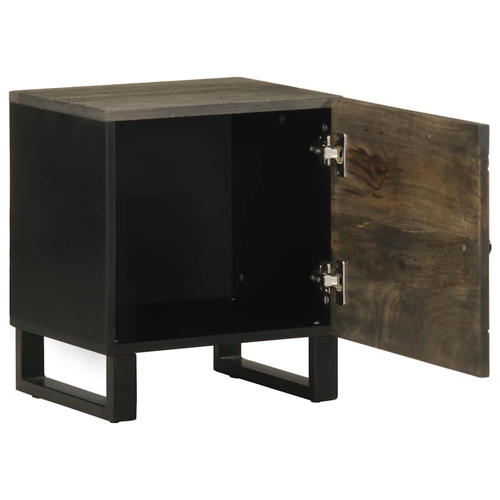 Mesa de cabeceira 40x33x46 cm madeira de mangueira maciça preto