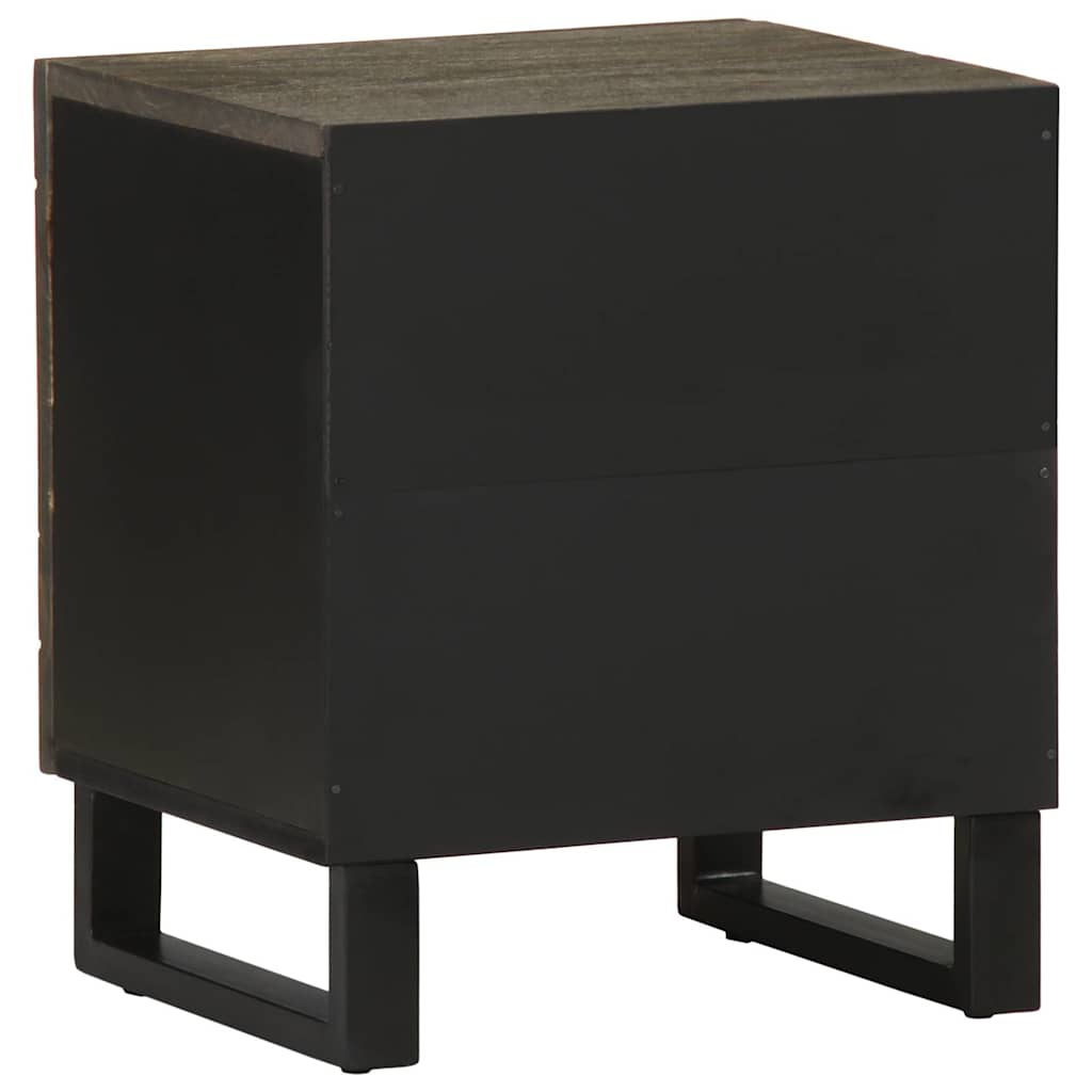 Mesa de cabeceira 40x33x46 cm madeira de mangueira maciça preto