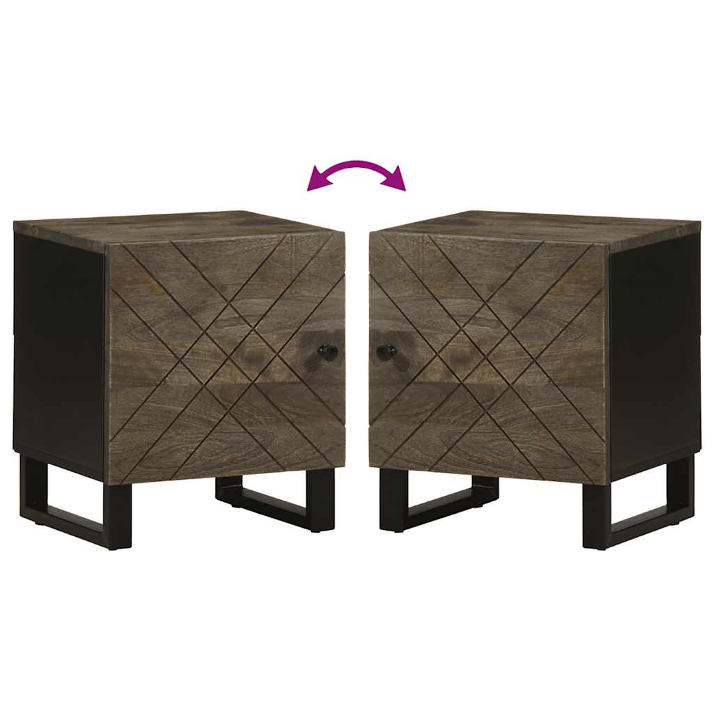 Mesa de cabeceira 40x33x46 cm madeira de mangueira maciça preto