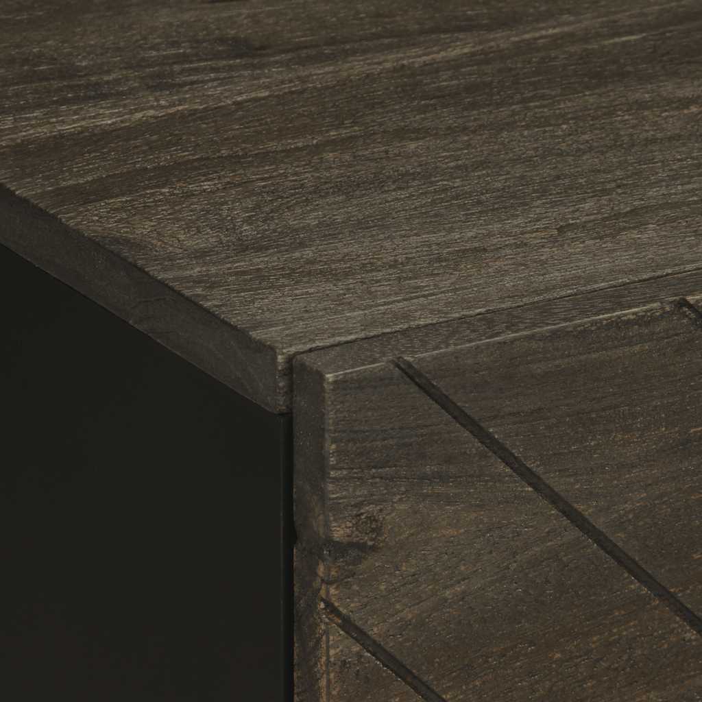 Mesa de cabeceira 40x33x46 cm madeira de mangueira maciça preto