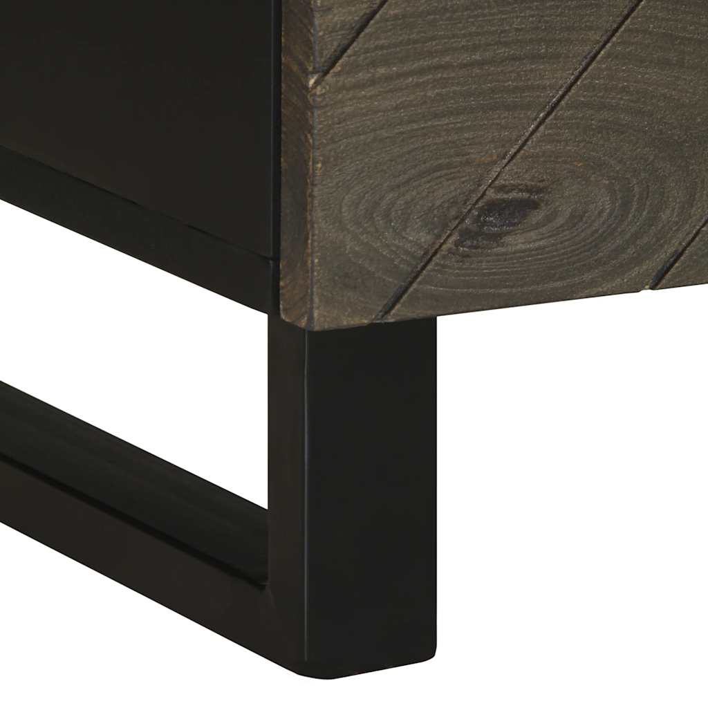 Mesa de cabeceira 40x33x46 cm madeira de mangueira maciça preto