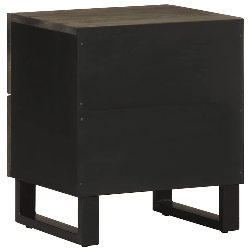 Mesa de cabeceira 40x33x46 cm madeira de mangueira maciça preto