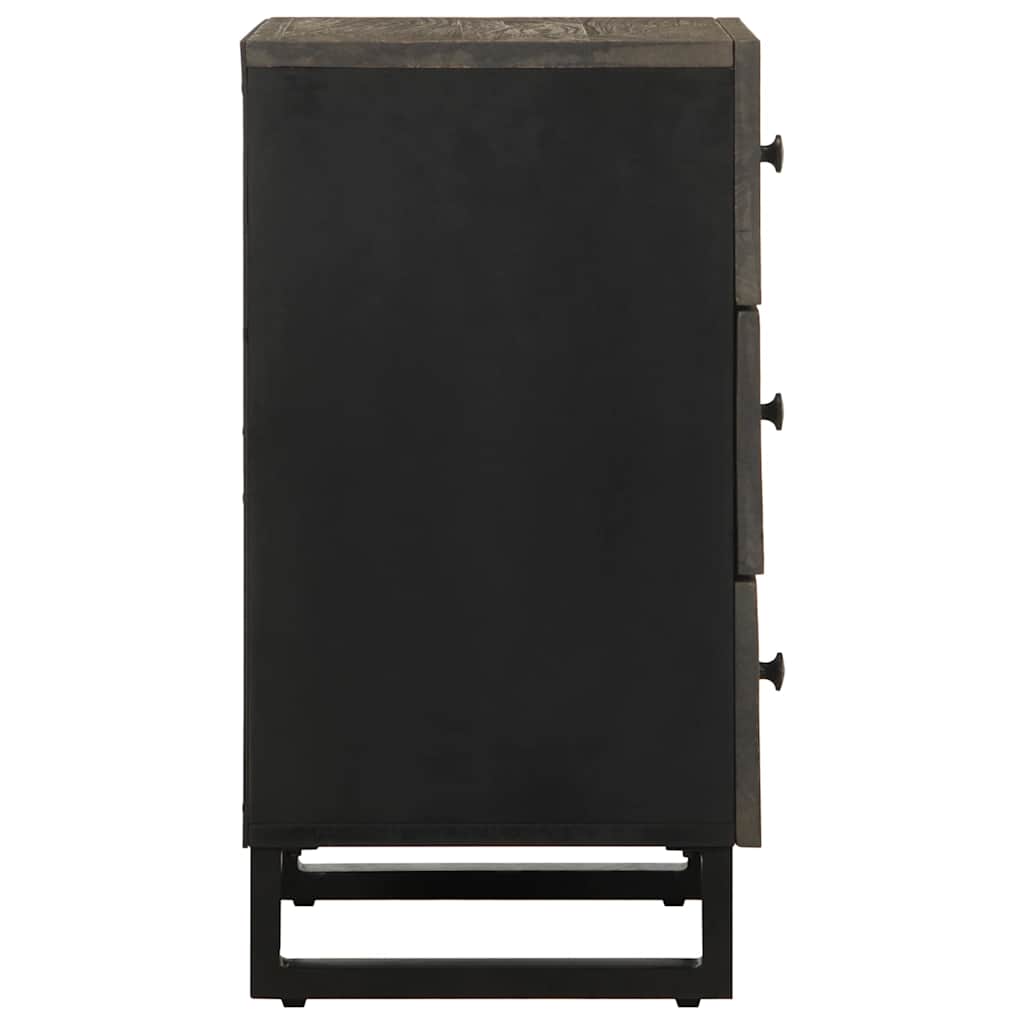 Mesa de cabeceira preto 50x33x62 cm madeira de mangueira maciça