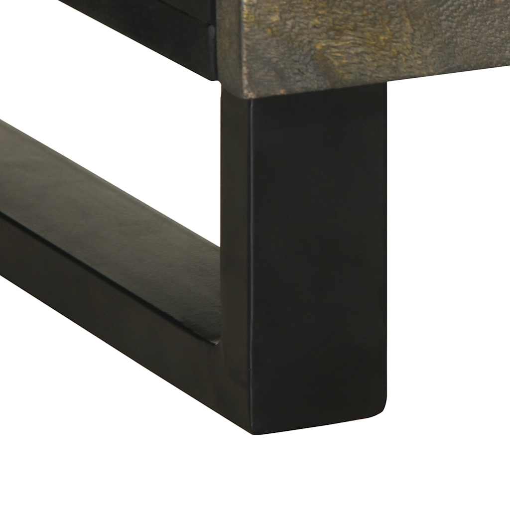 Mesa de cabeceira preto 50x33x62 cm madeira de mangueira maciça