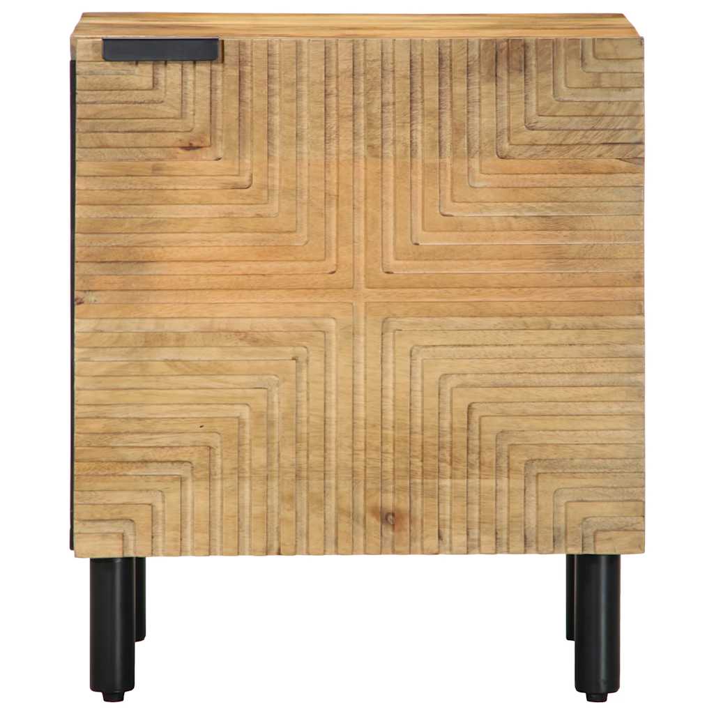 Armário de cabeceira castanho 40x33x46 cm manga madeira maciça