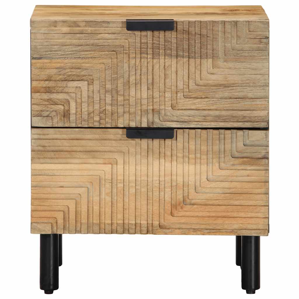 Armário de cabeceira castanho 40x33x46 cm manga madeira maciça