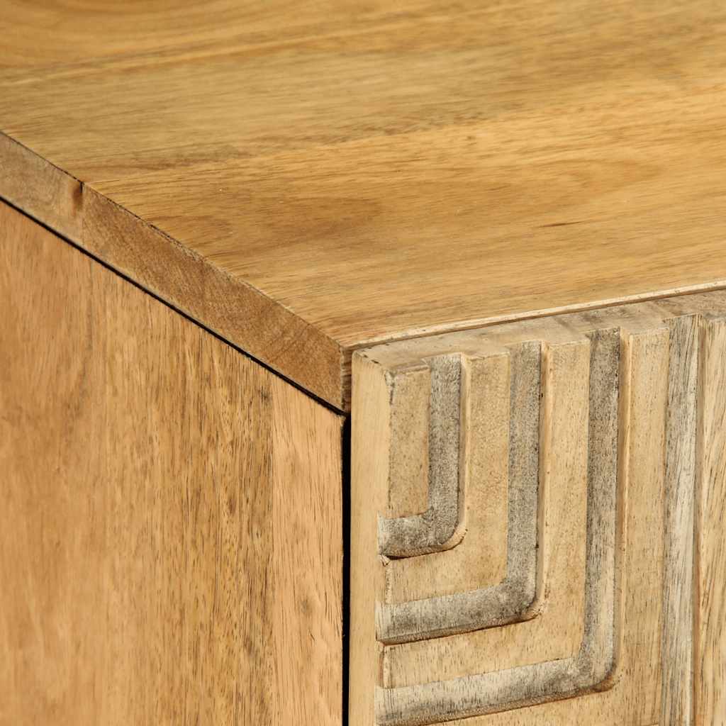 Móvel de TV castanho de madeira de mangueira maciça