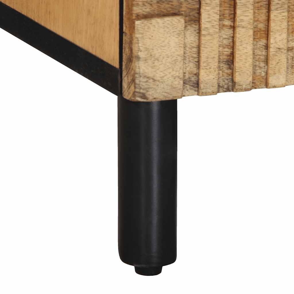 Móvel de TV de madeira de mangueira maciça castanho 70x33x46 cm