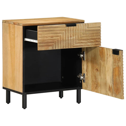 Mesa de cabeceira 50x33x60 cm madeira de mangueira maciça