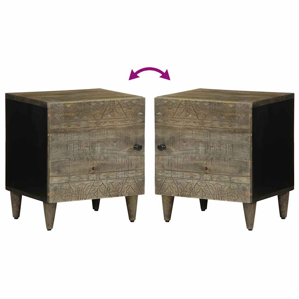 Mesas de cabeceira cinzento claro 2 pcs 40x33x46 cm