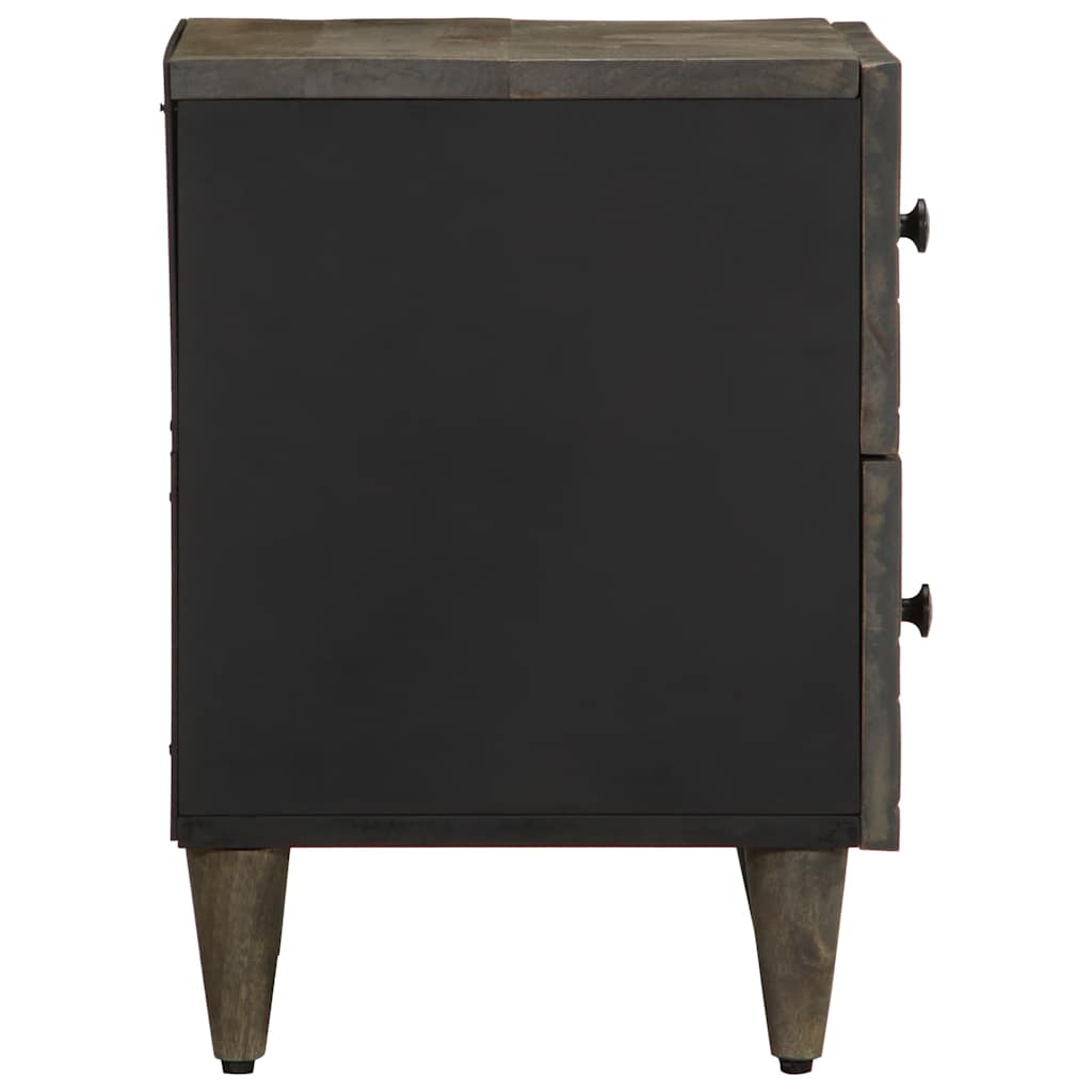 Mesa de cabeceira cinzento claro 40x33x46 cm