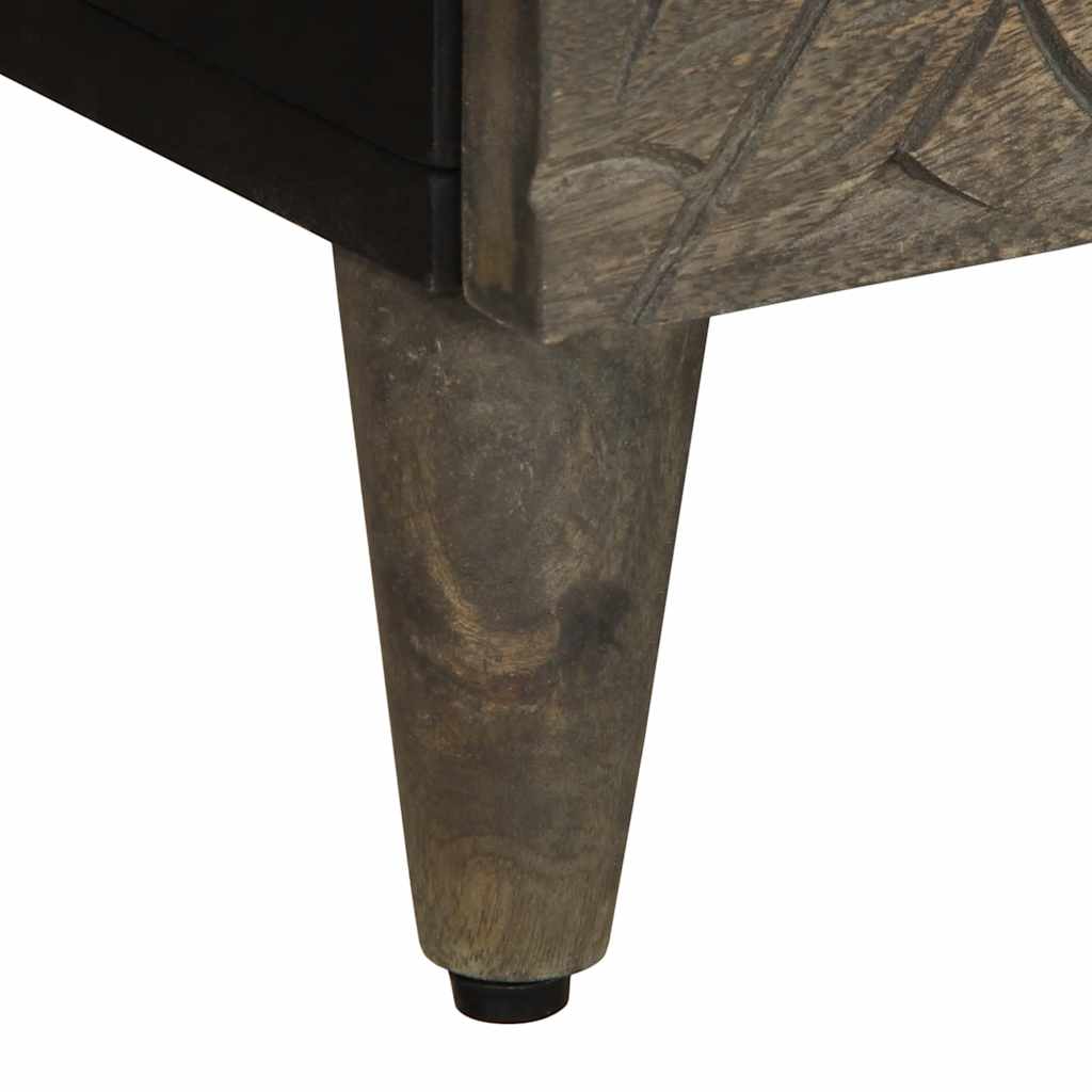 Mesa de cabeceira cinzento claro 40x33x46 cm