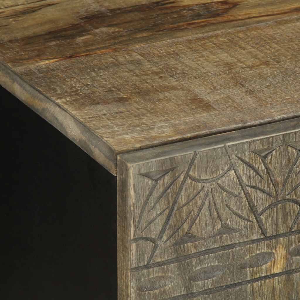 Móvel TV cinzento claro de madeira mangueira maciça