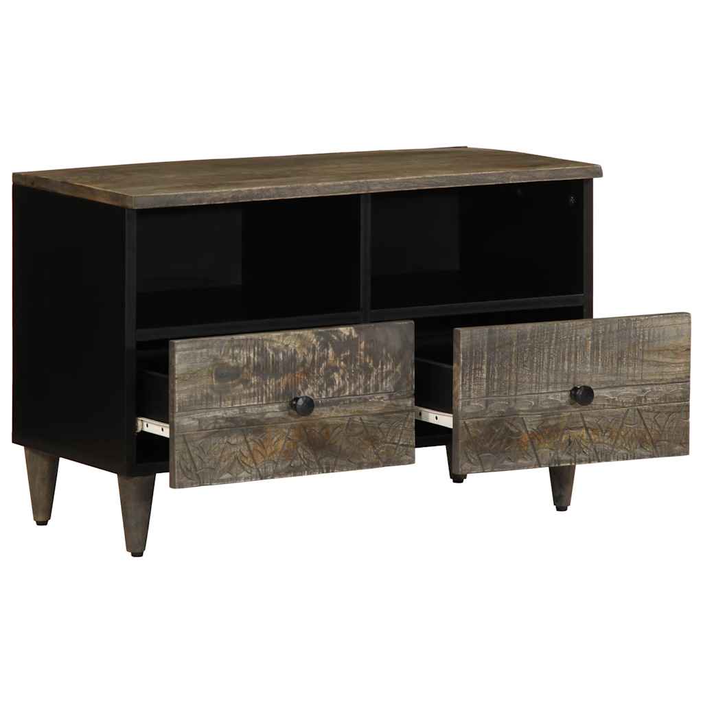 Móvel TV cinzento claro de madeira mangueira maciça