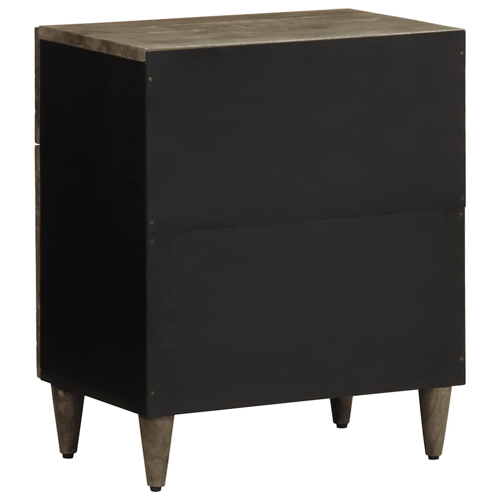 Mesa de cabeceira cinzento claro 50x33x60 cm