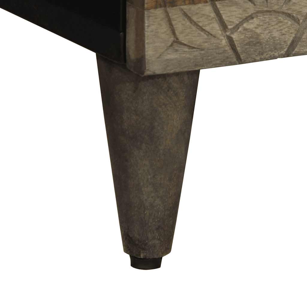 Mesa de cabeceira cinzento claro 50x33x60 cm