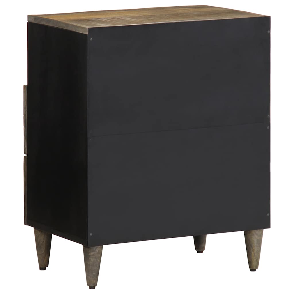 Mesa de cabeceira cinzento claro 50x33x60 cm