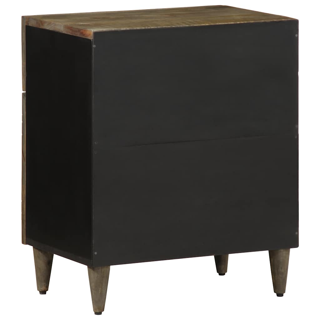 Mesa de cabeceira cinzento claro 50x33x60 cm