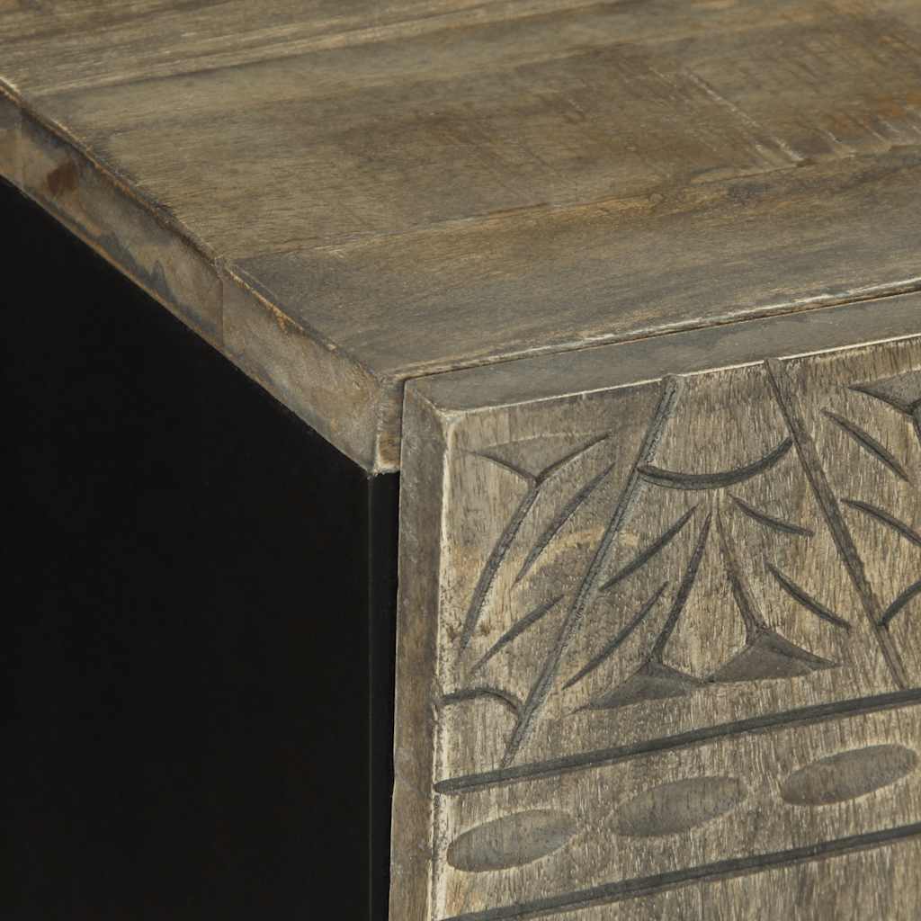 Móvel TV cinzento claro de madeira mangueira maciça