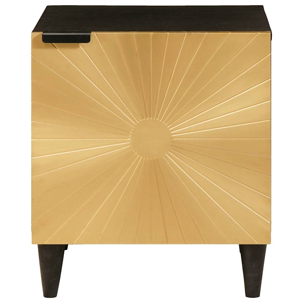 Mesa-de-cabeceira Preto e Ouro 40 x 33.5 x 46 cm
