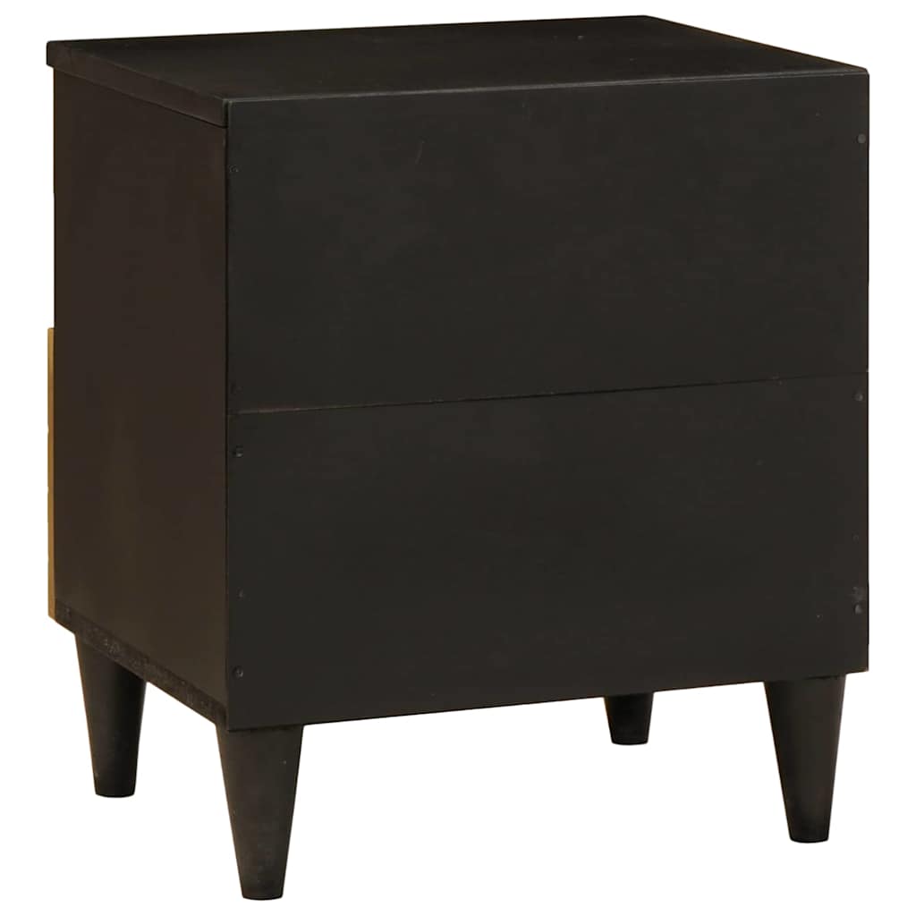 Mesa-de-cabeceira com gaveta Preto e Ouro 40 x 33 x 46 cm