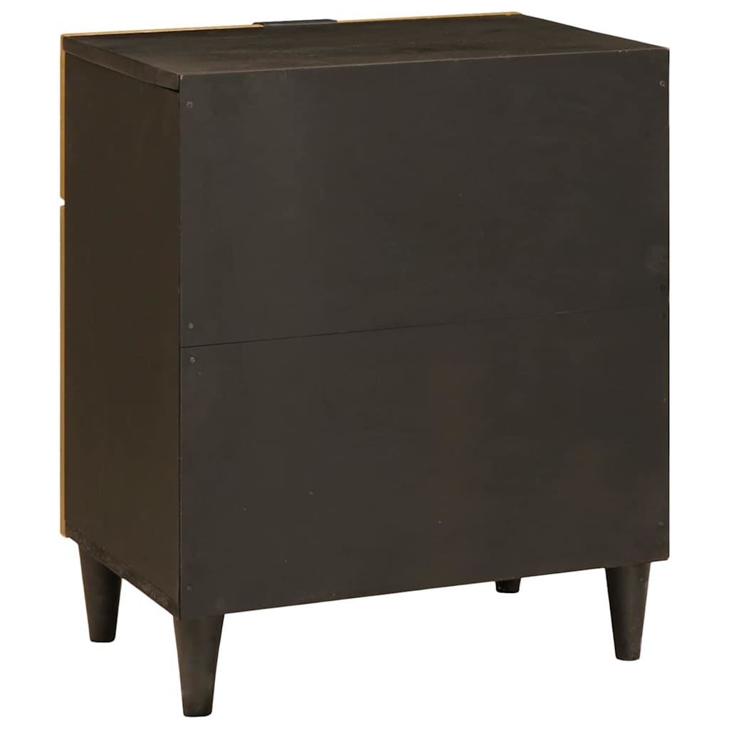 Mesa-de-cabeceira com gaveta Preto e Ouro 50 x 33 x 60 cm