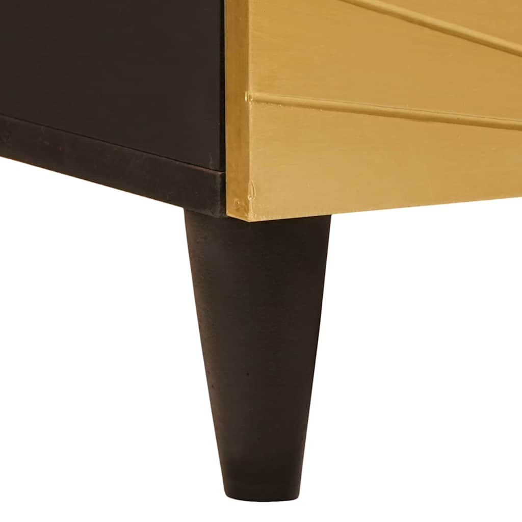 Mesa-de-cabeceira com gaveta Preto e Ouro 50 x 33 x 60 cm