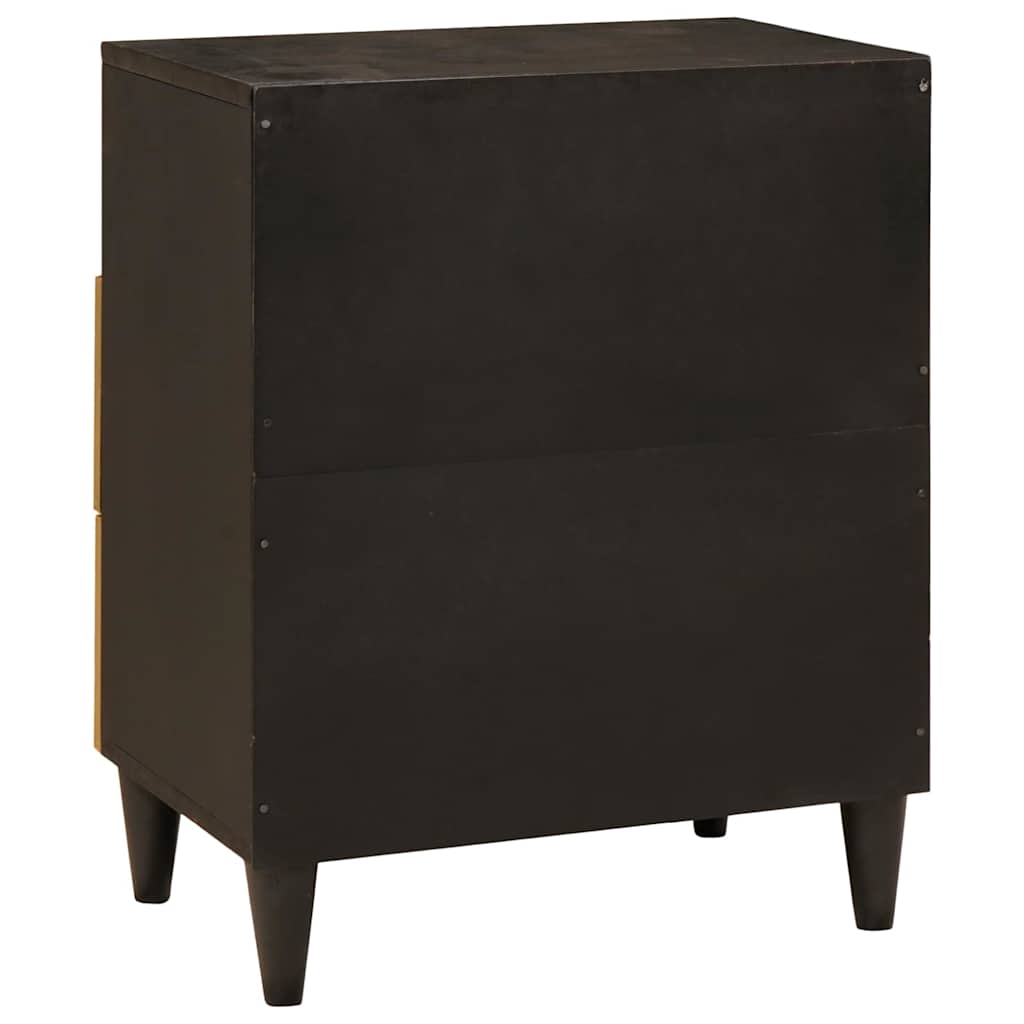 Mesa-de-cabeceira com gaveta Preto e Ouro 50 x 33 x 60 cm