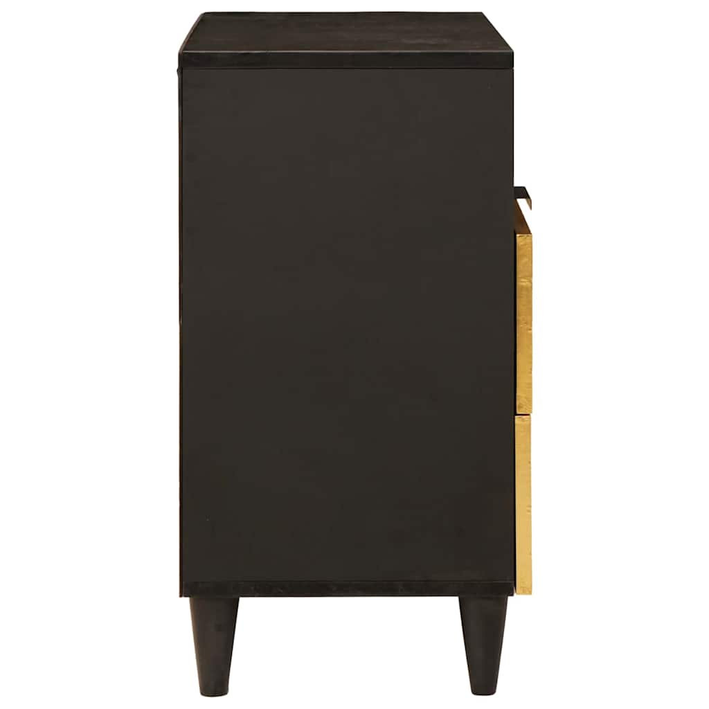 Mesa-de-cabeceira com gaveta Preto e Ouro 50 x 33 x 60 cm