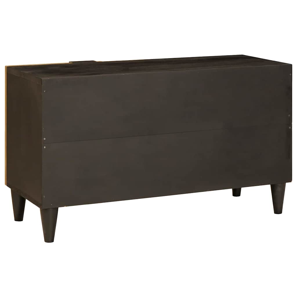 Gabinete para TV com prateleira Preto e Ouro 80 x 33 x 46 cm