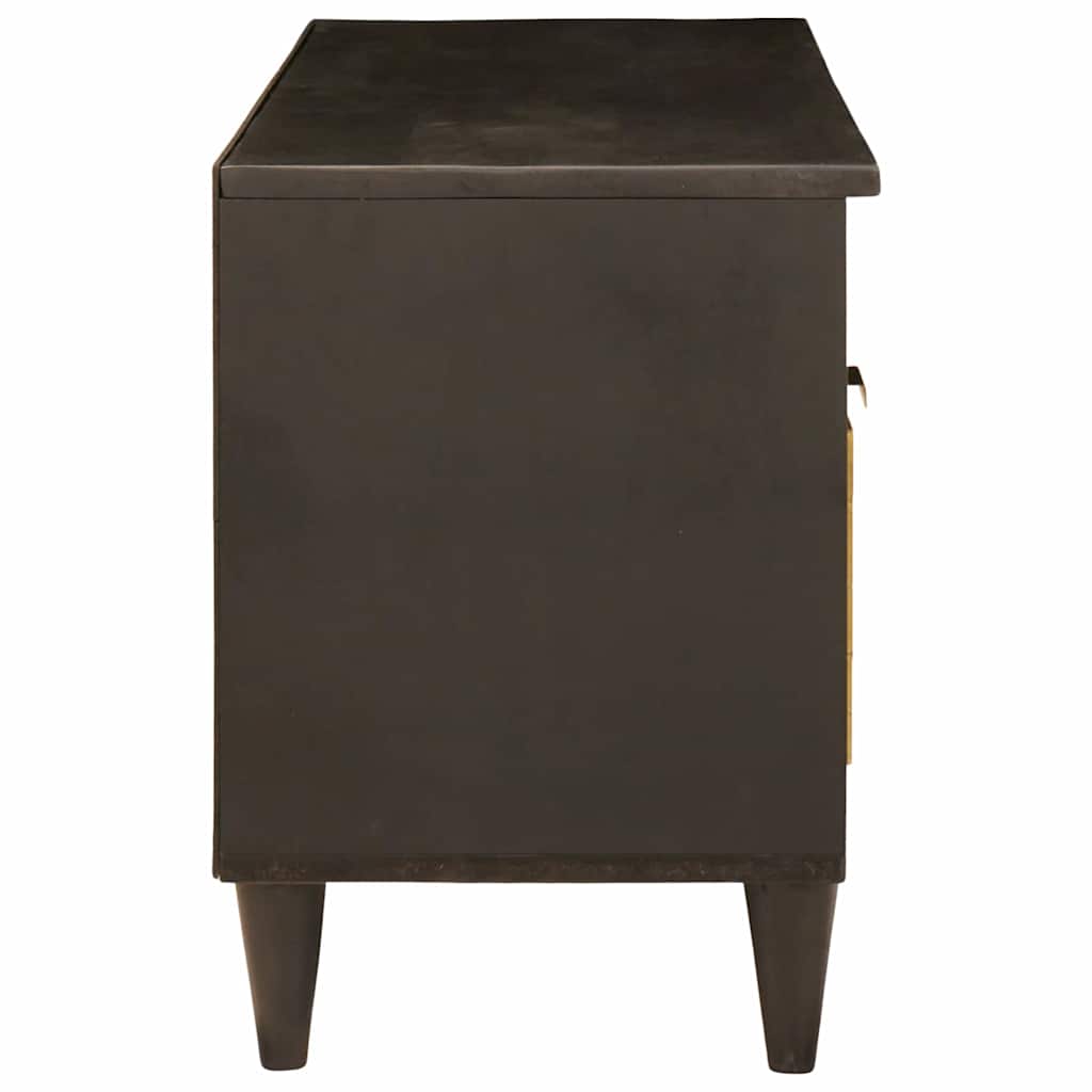 Gabinete para TV com gaveta Preto e Ouro 100 x 33 x 46 cm