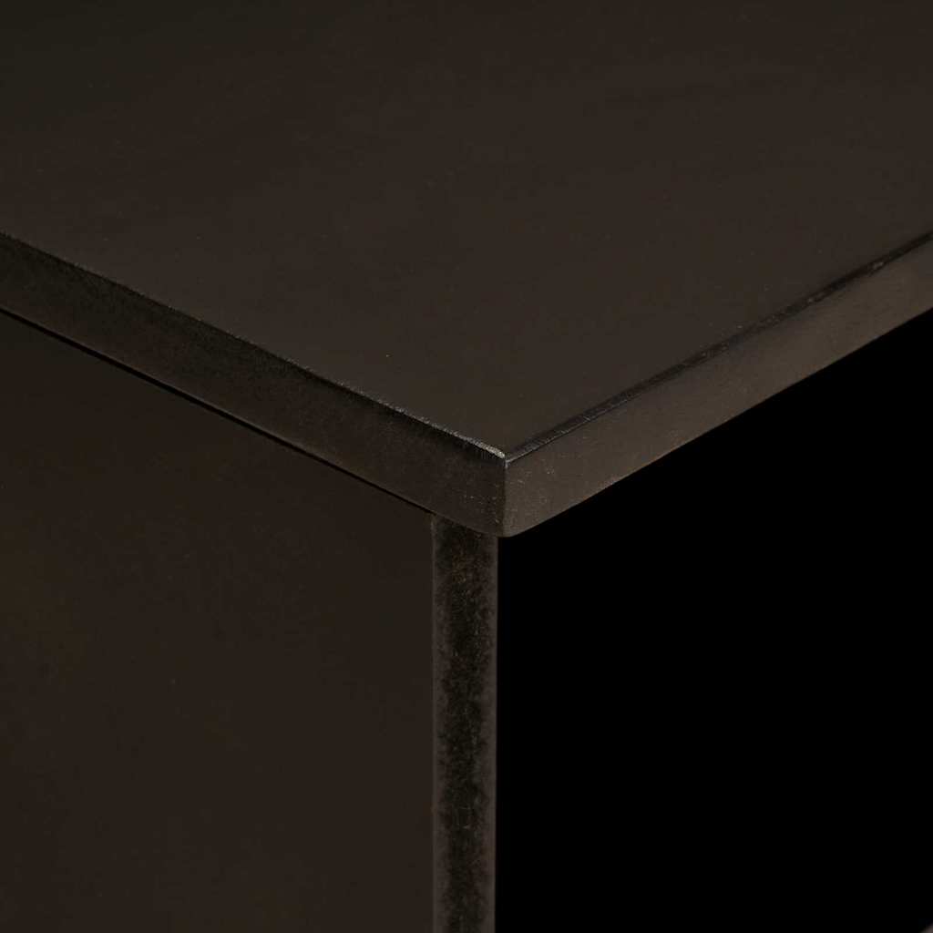 Gabinete para TV com gaveta Preto e Ouro 80 x 33 x 46 cm