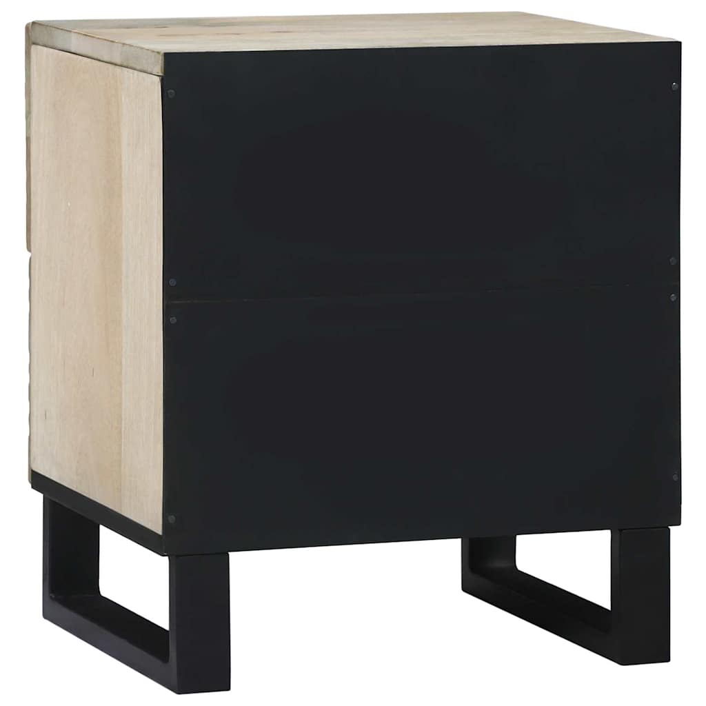 Armário de Cabeceira com gaveta Branco e preto 40 x 33 x 46 cm